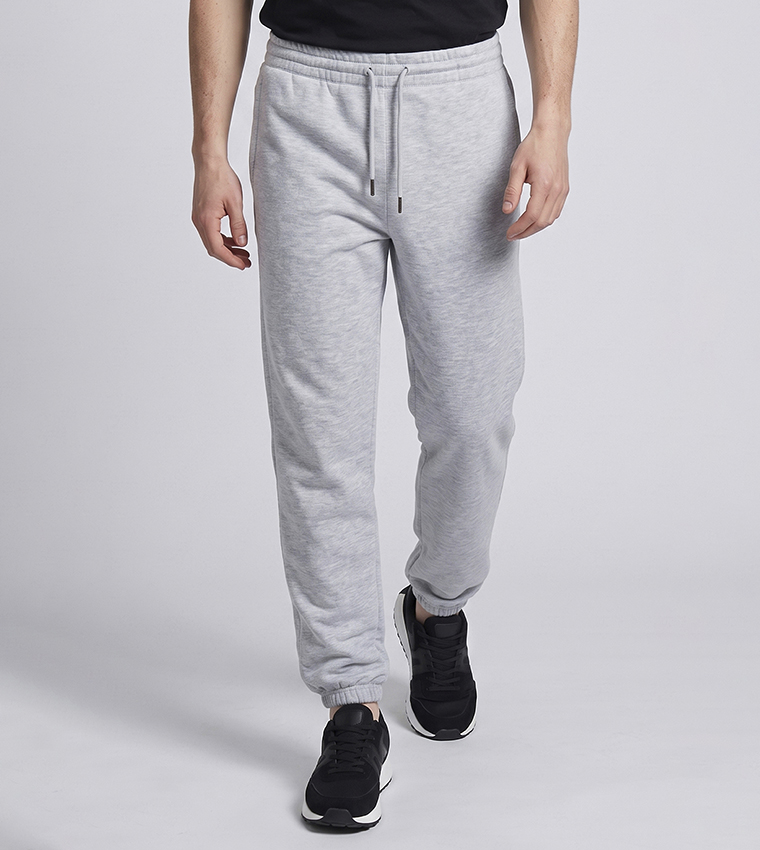 Solid Joggers with Drawstring Waist