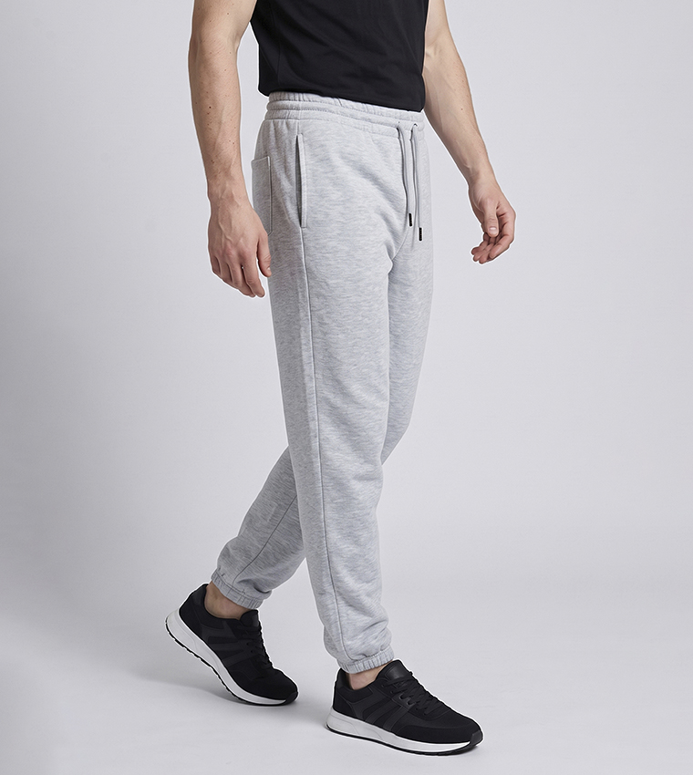 Solid Joggers with Drawstring Waist