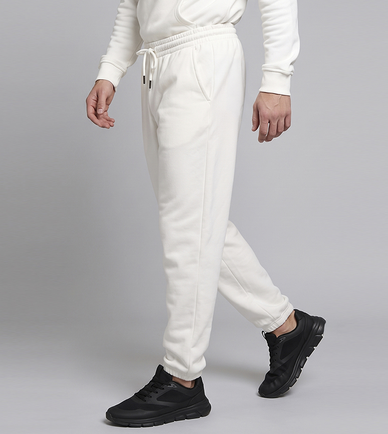 Solid Joggers with Drawstring Waist