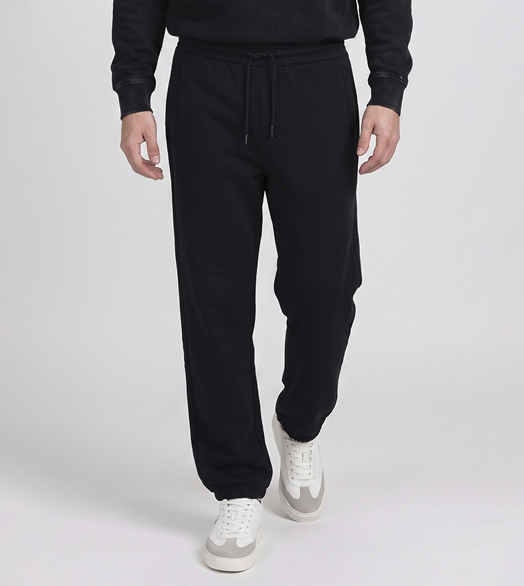 Solid Joggers with Drawstring Waist
