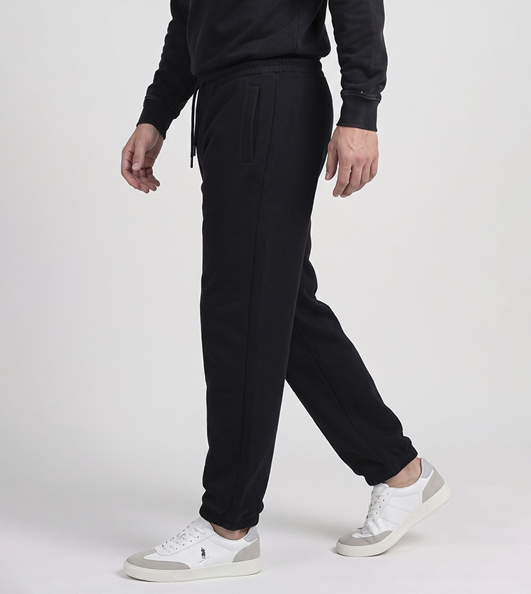 Solid Joggers with Drawstring Waist