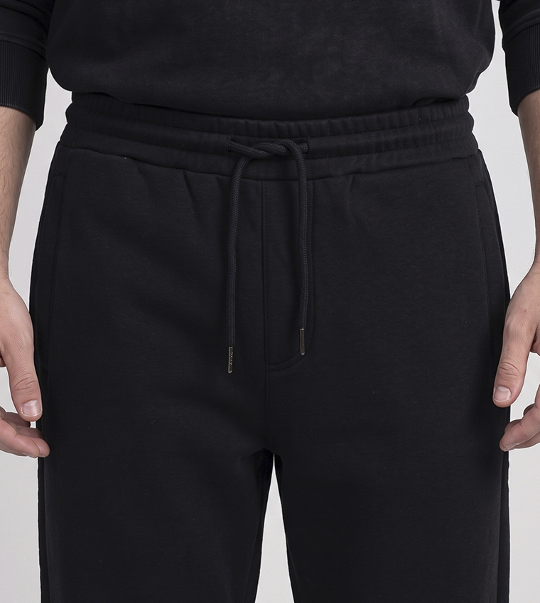Solid Joggers with Drawstring Waist