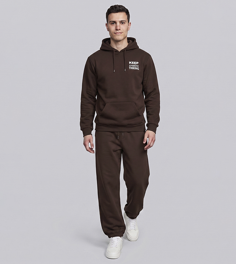 Solid Joggers with Drawstring Waist