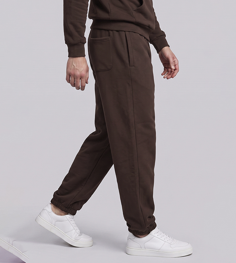 Solid Joggers with Drawstring Waist