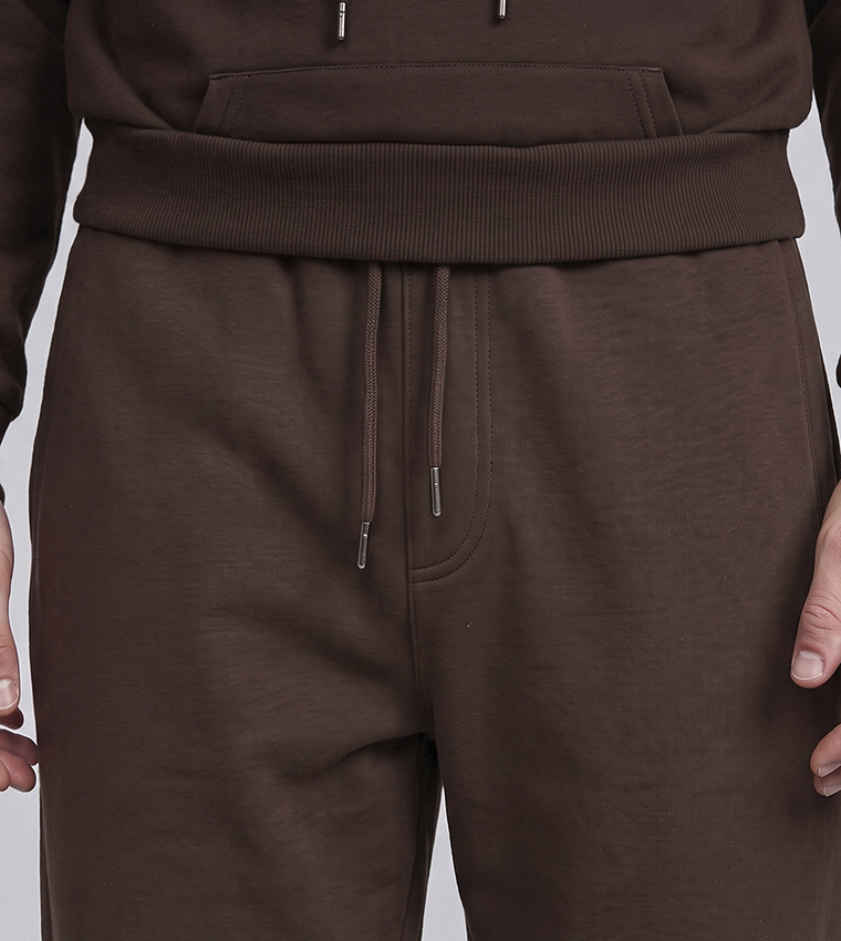 Solid Joggers with Drawstring Waist