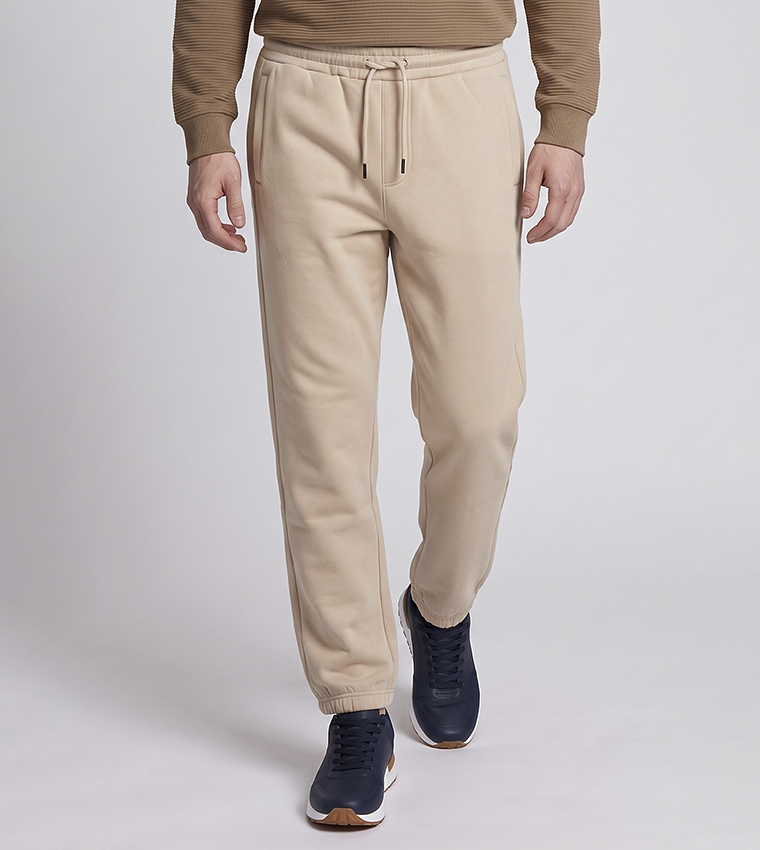 Solid Joggers with Drawstring Waist