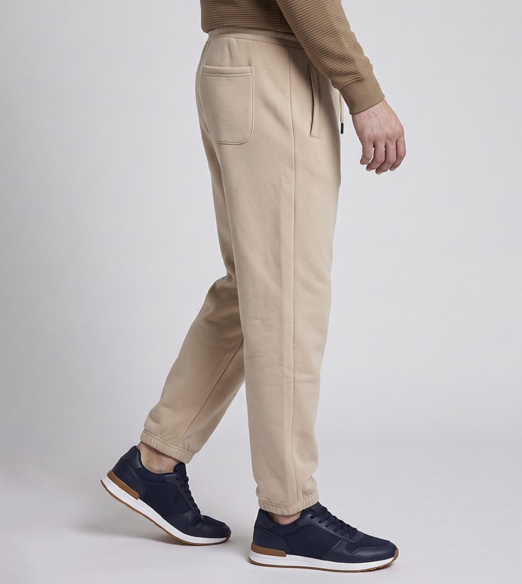 Solid Joggers with Drawstring Waist