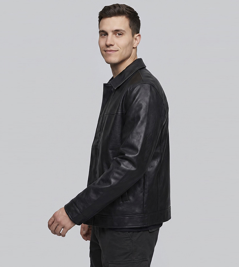 Solid Jacket with Zipper Closure
