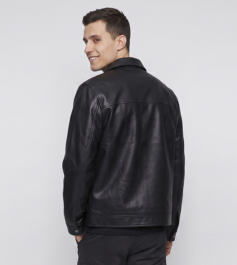 Solid Jacket with Zipper Closure