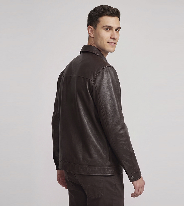 Solid Jacket with Zipper Closure