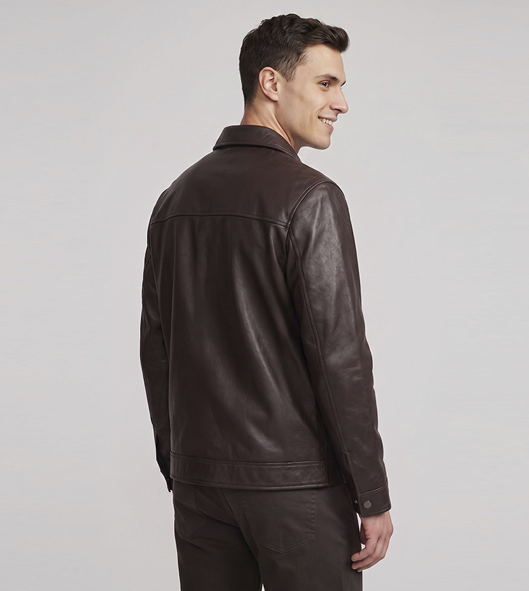 Solid Jacket with Zipper Closure