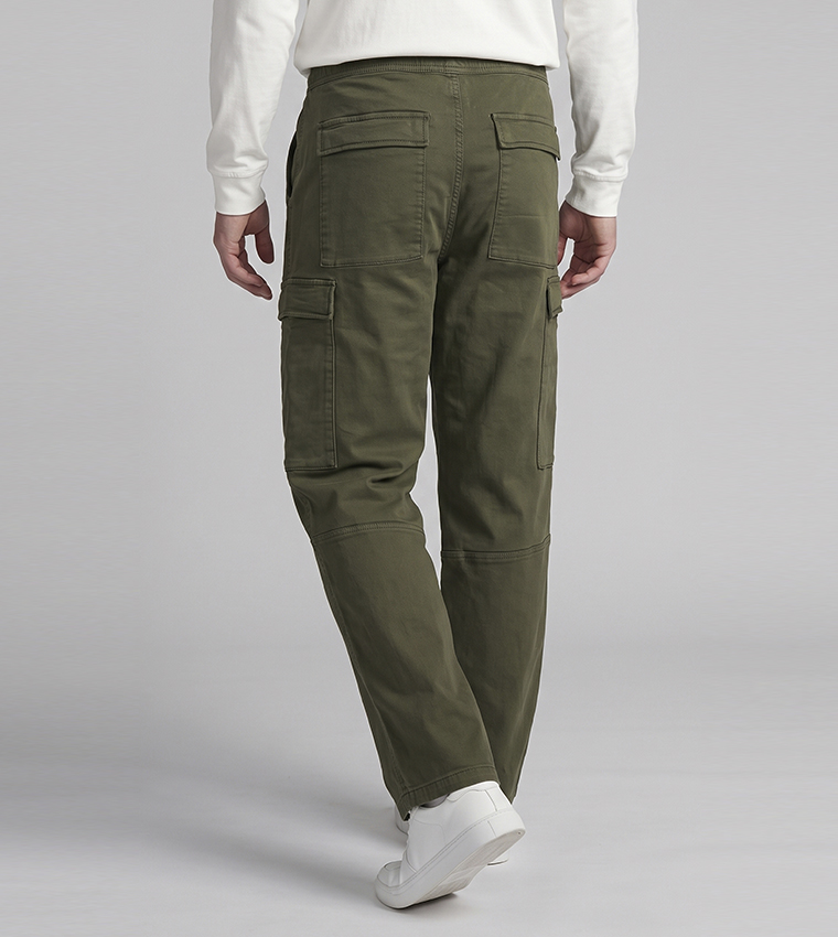 Solid Jogger Fit Pants with Drawstring Waist