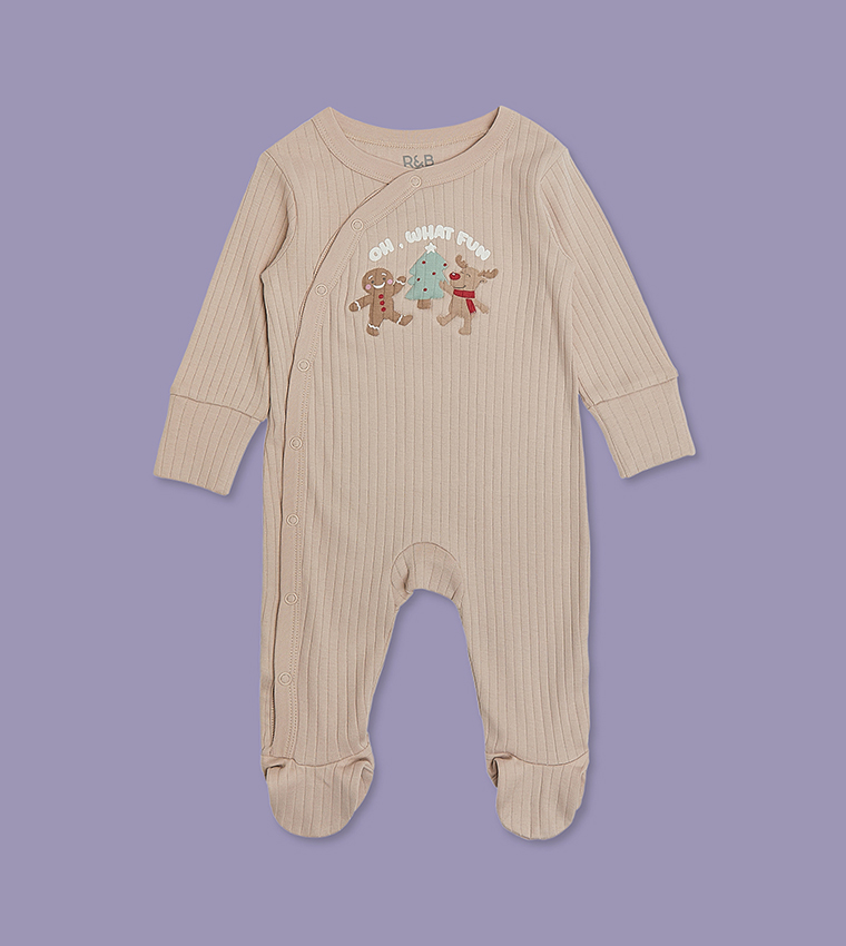 3 Pack Printed Footed Sleepsuits