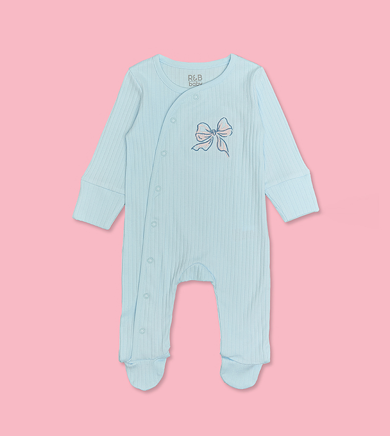 3 Pack Printed Footed Sleepsuits