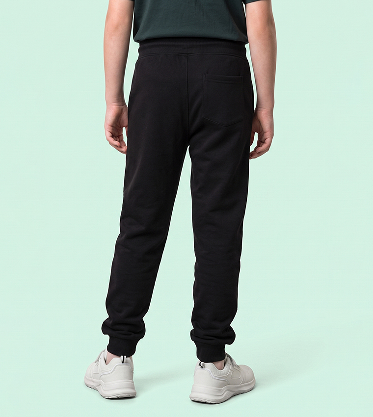Solid Joggers with Drawstring Waist