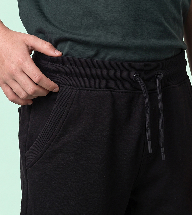 Solid Joggers with Drawstring Waist