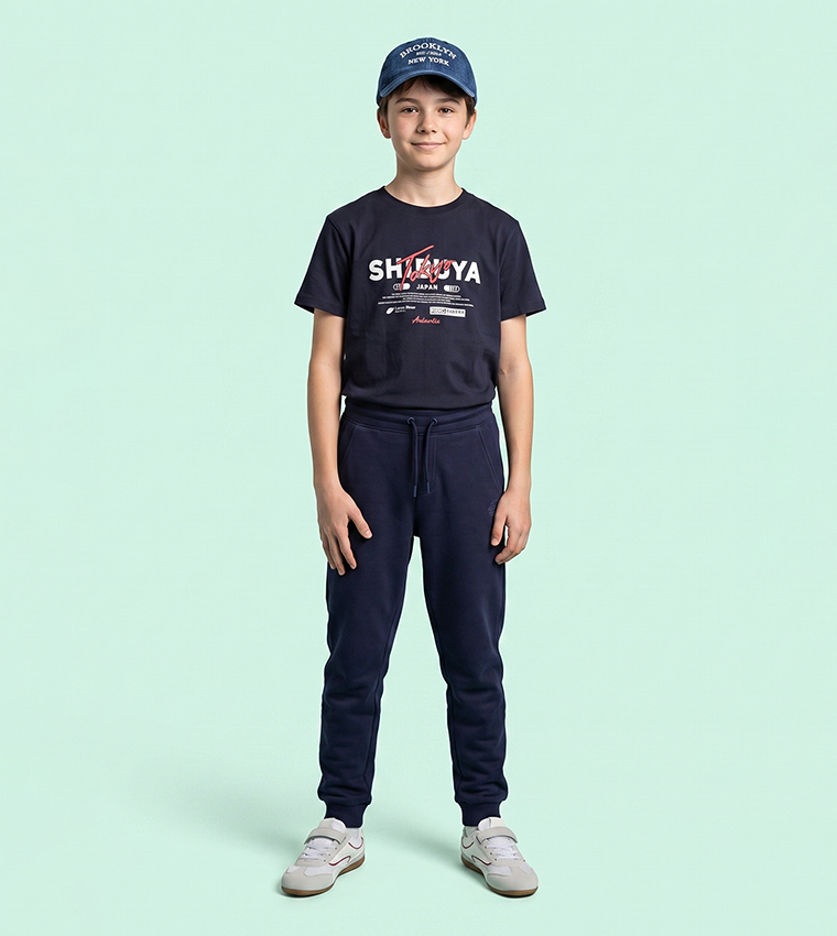 Solid Joggers with Drawstring Waist