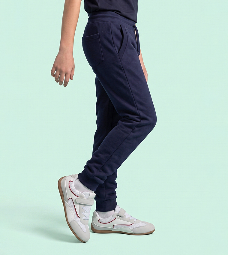 Solid Joggers with Drawstring Waist