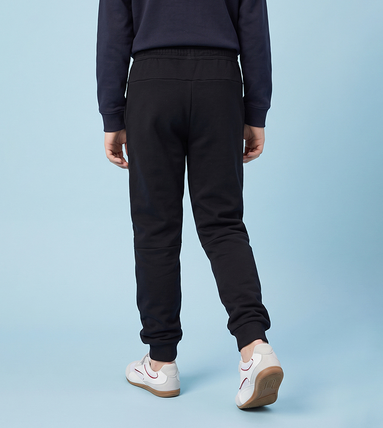 Solid Joggers with Drawstring Waist