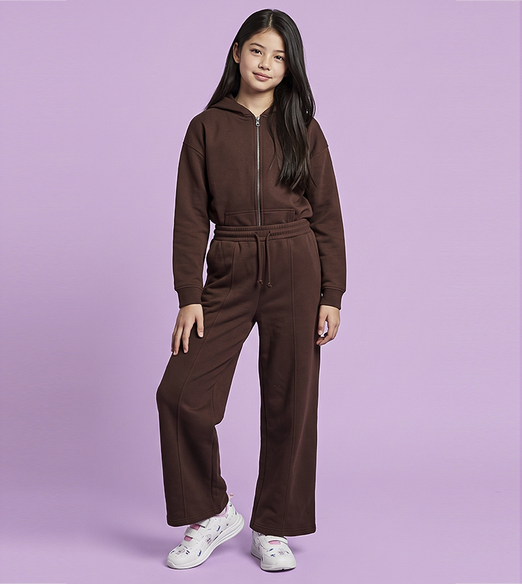 Solid Sweatpants with Drawstring Waist