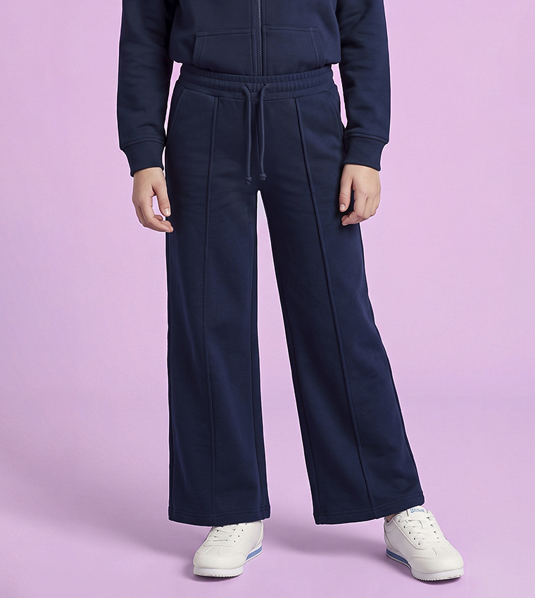 Solid Sweatpants with Drawstring Waist