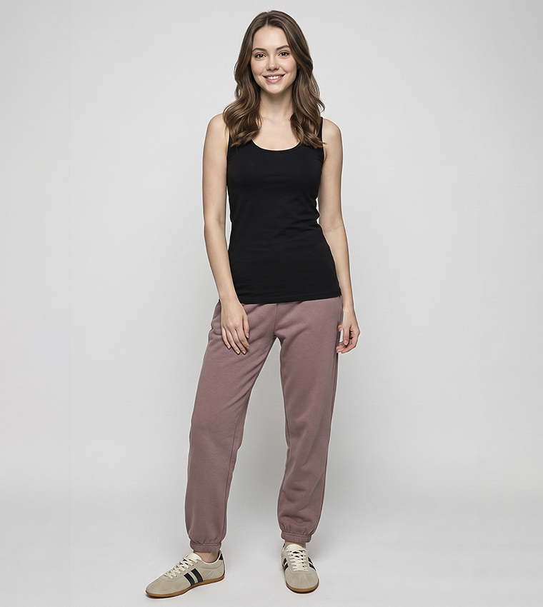 R&B  Sleeveless Tops - BLACK Sleeveless Tops