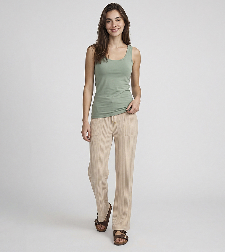 أر آند بي  توبات بلا أكمام  - أخضر Sleeveless Tops