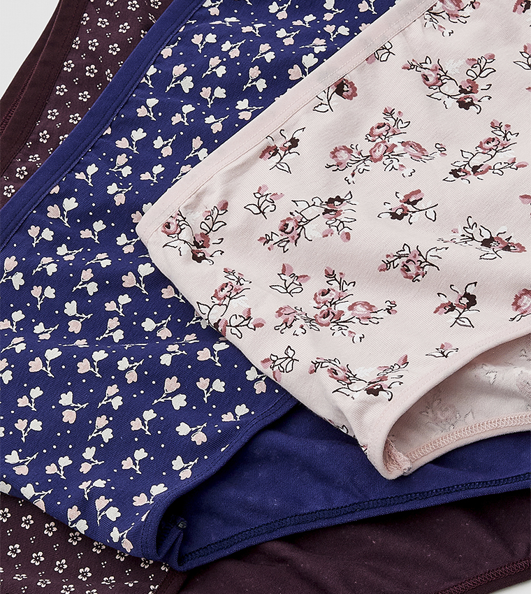 3 Pack Printed Full Briefs