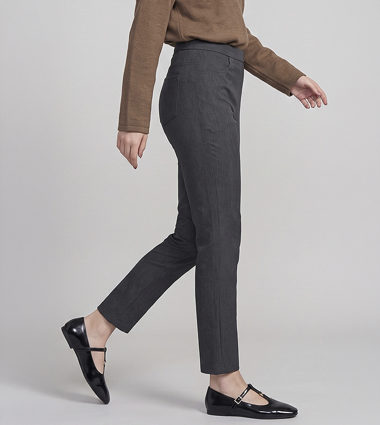 Solid Jeggings with Elastic Waist