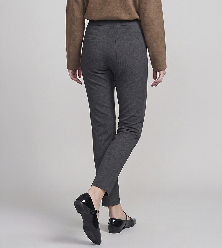 Solid Jeggings with Elastic Waist