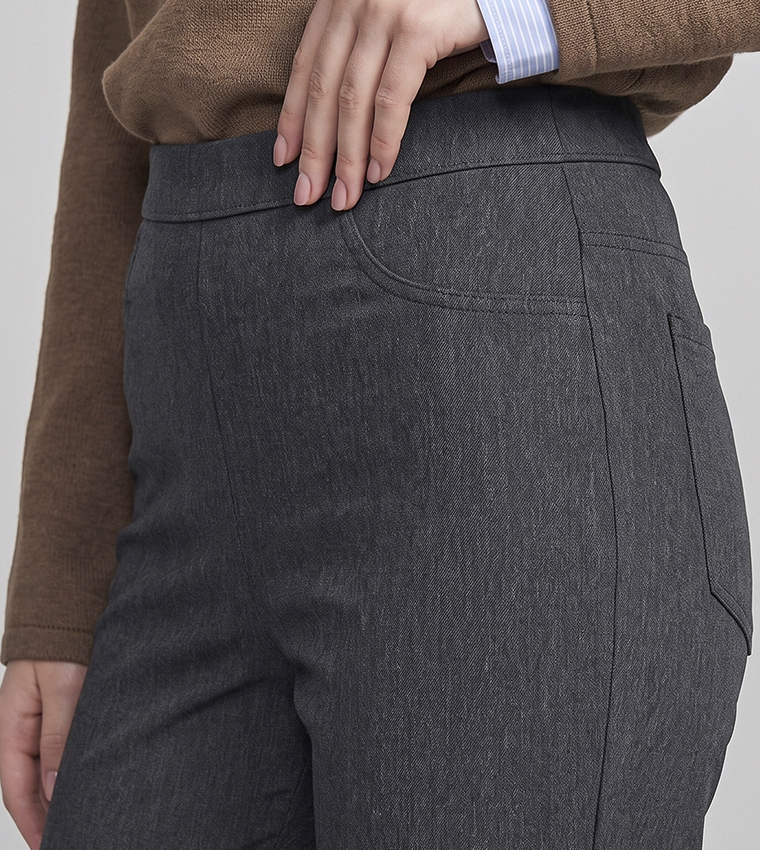 Solid Jeggings with Elastic Waist