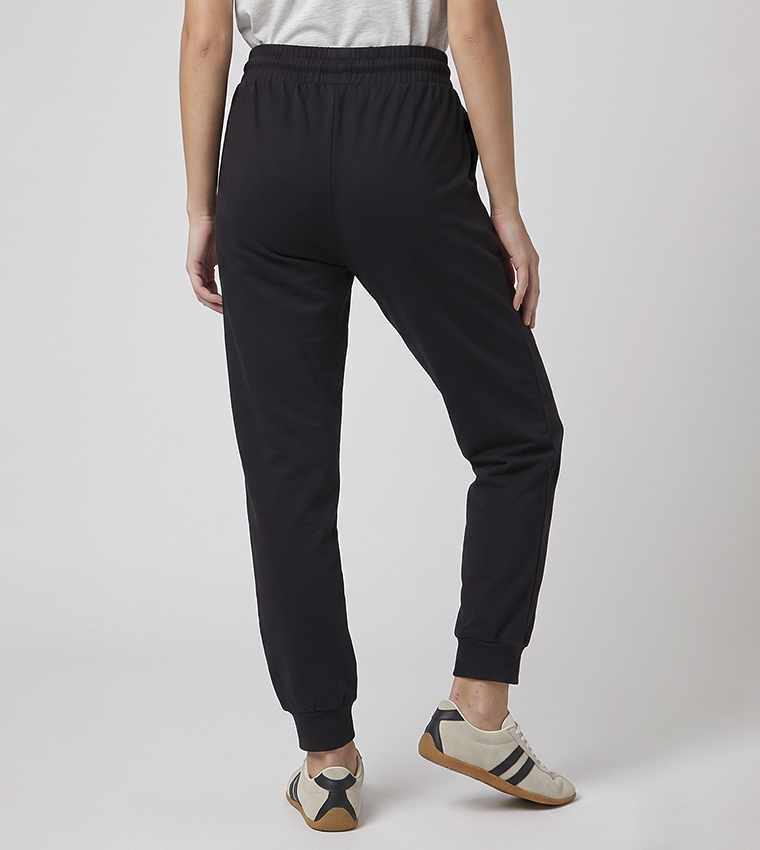 Solid Joggers with Drawstring Waist