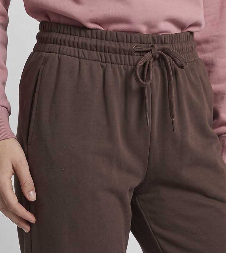 Solid Joggers with Drawstring Waist