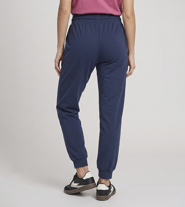 Solid Joggers with Drawstring Waist