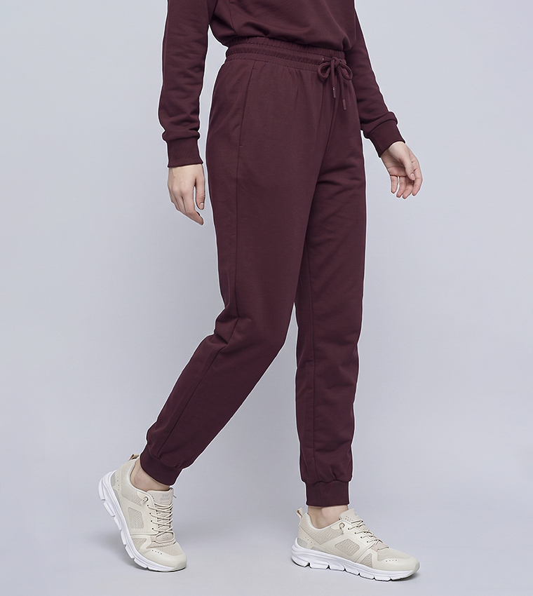Solid Joggers with Drawstring Waist