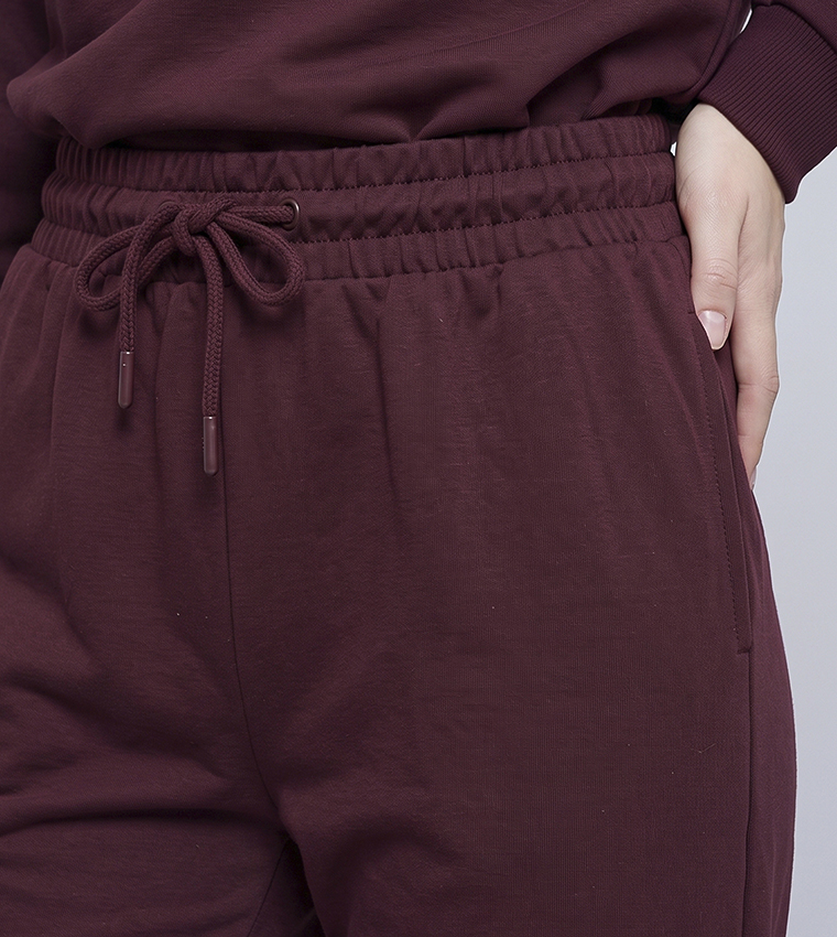 Solid Joggers with Drawstring Waist