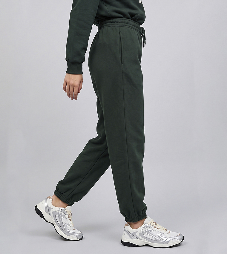 Solid Joggers with Drawstring Waist