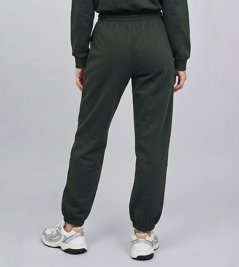 Solid Joggers with Drawstring Waist