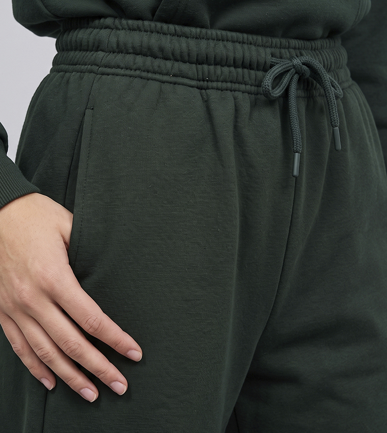 Solid Joggers with Drawstring Waist
