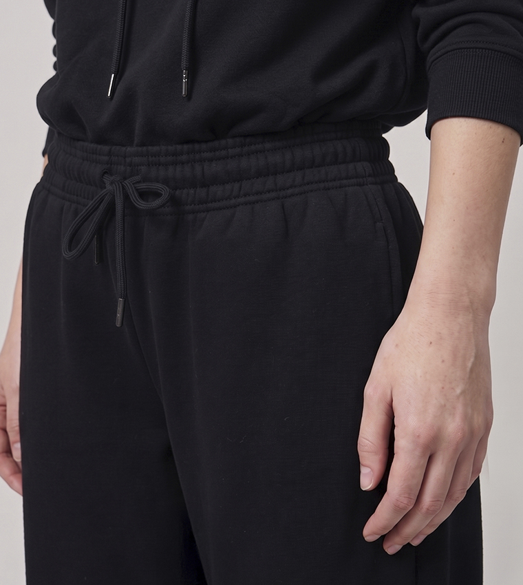 Solid Joggers with Drawstring Waist