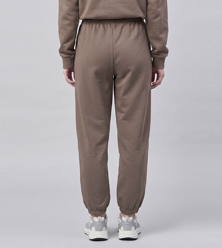 Solid Joggers with Drawstring Waist