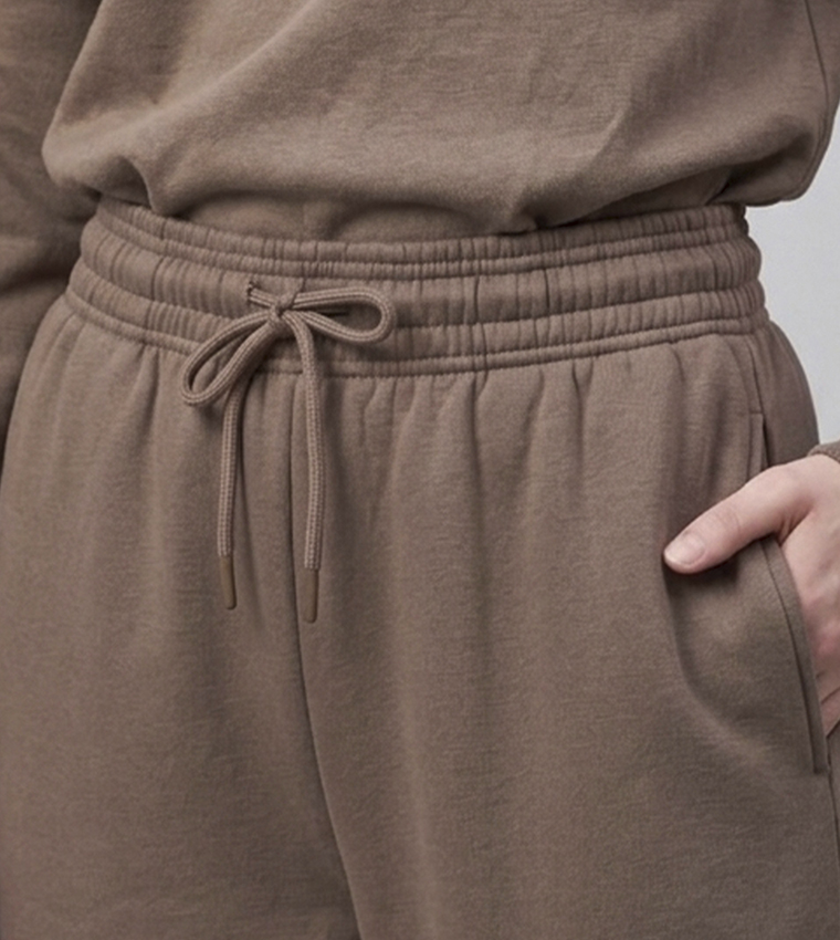 Solid Joggers with Drawstring Waist