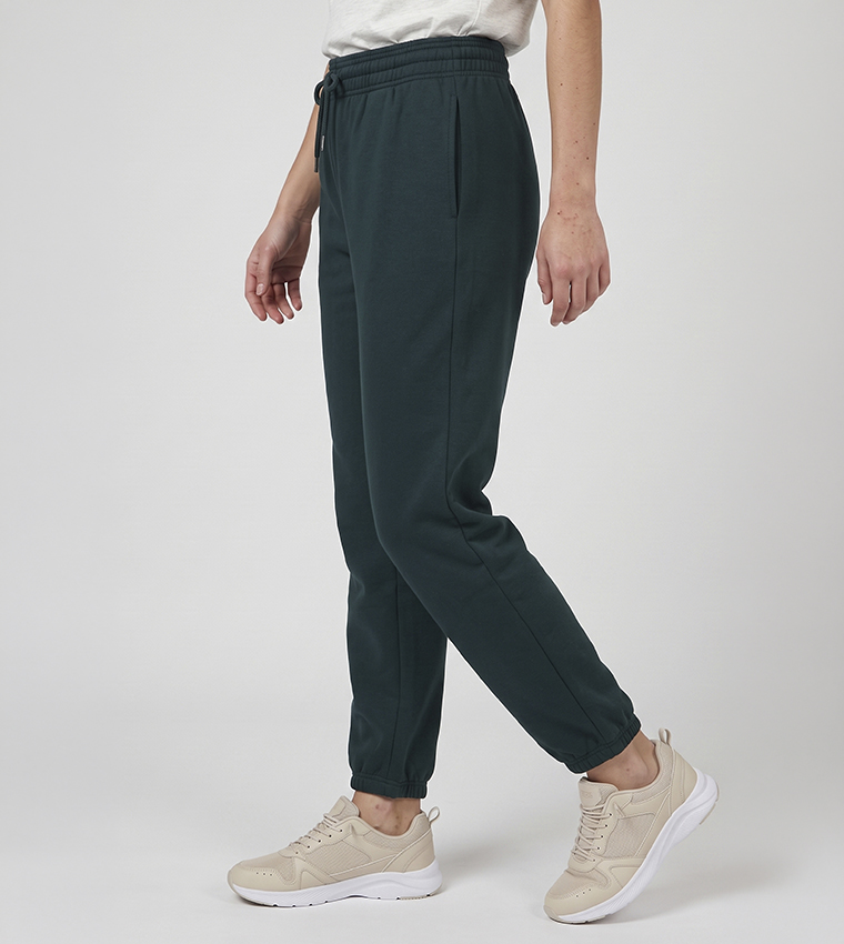 Solid Joggers with Drawstring Waist
