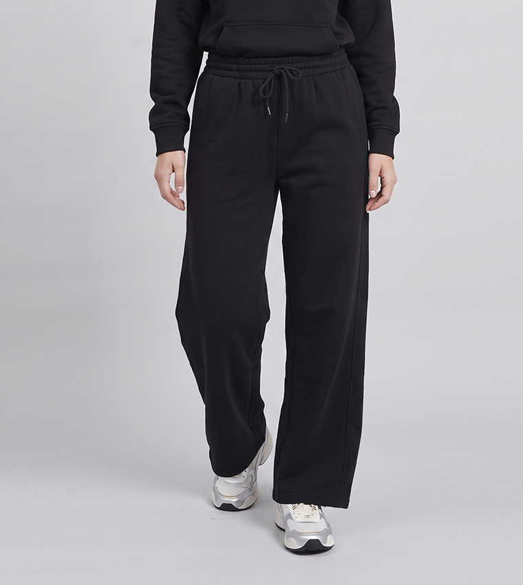 Solid Sweatpants with Drawstring Waist