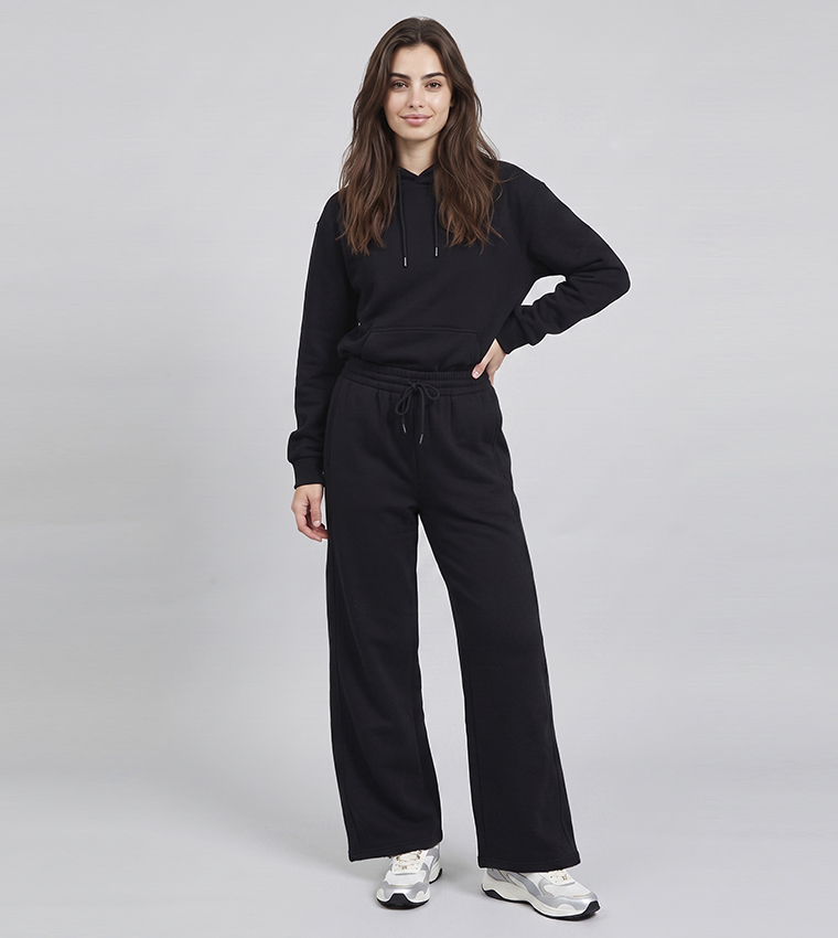 Solid Sweatpants with Drawstring Waist