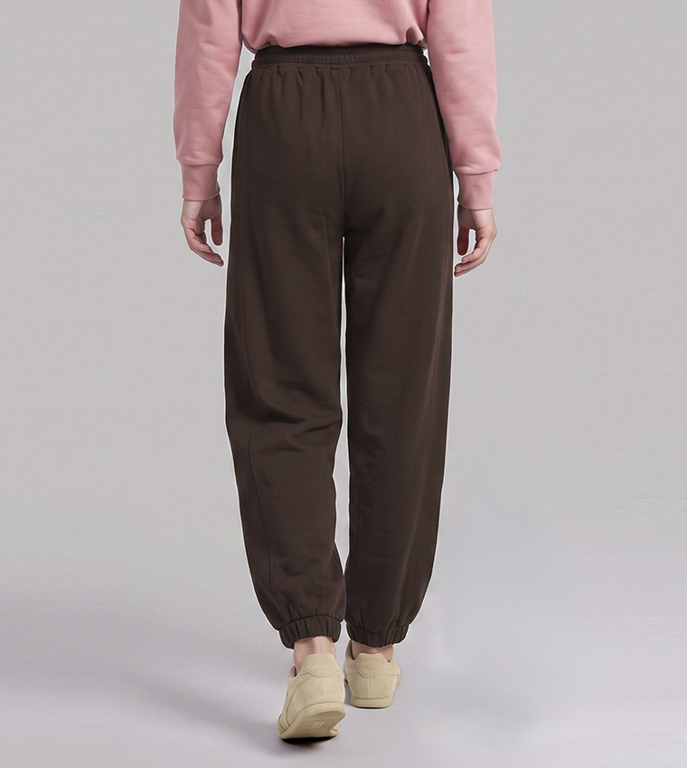 Solid Joggers with Drawstring Waist