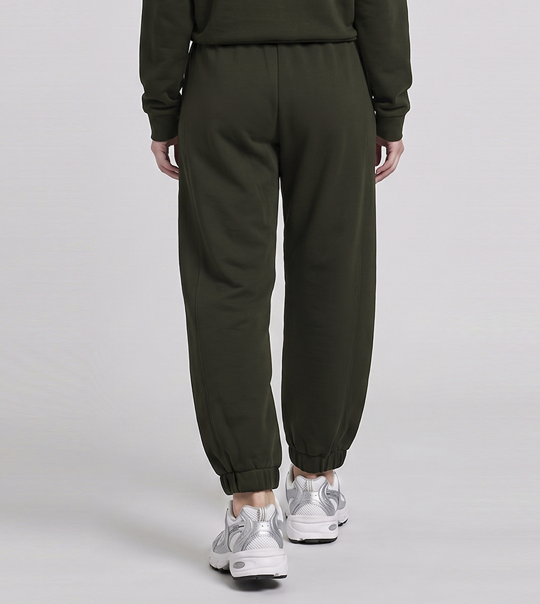 Solid Joggers with Drawstring Waist