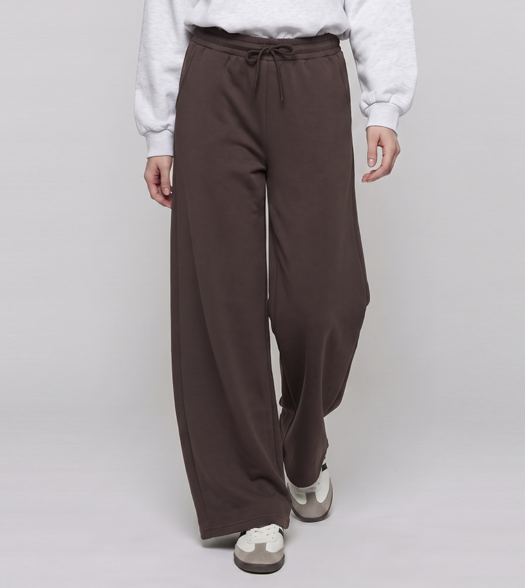 Solid Sweatpants with Drawstring Waist