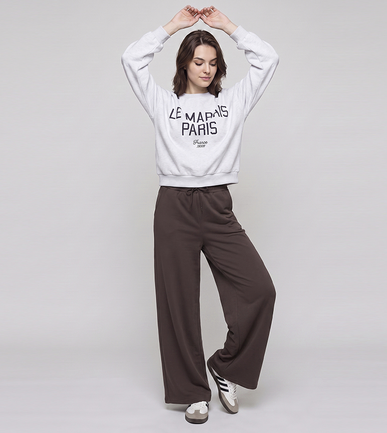 Solid Sweatpants with Drawstring Waist