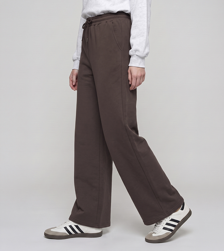 Solid Sweatpants with Drawstring Waist